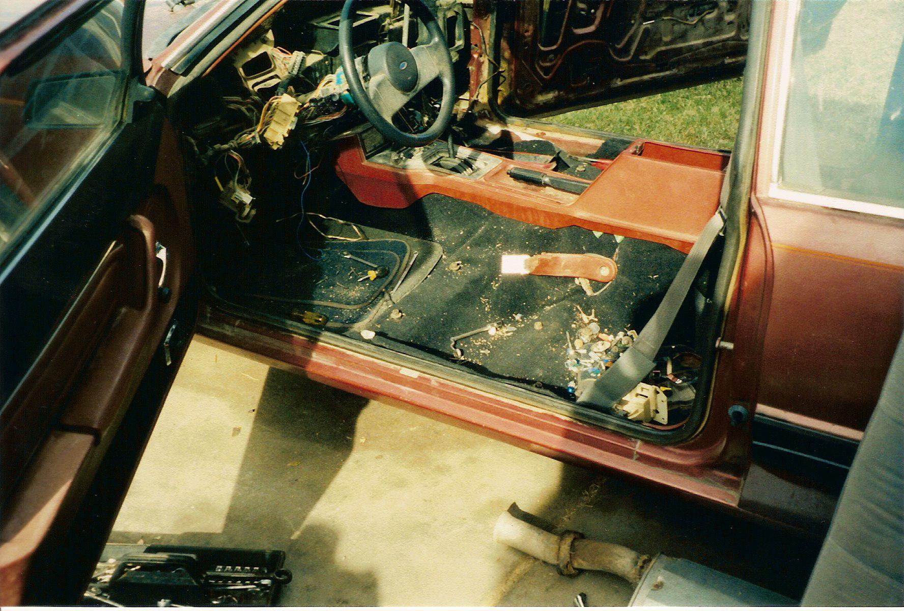 Stripping the interior.